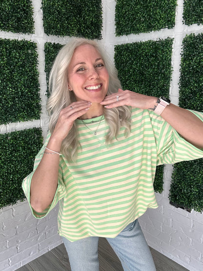 Prairie Stripe Oversized Top