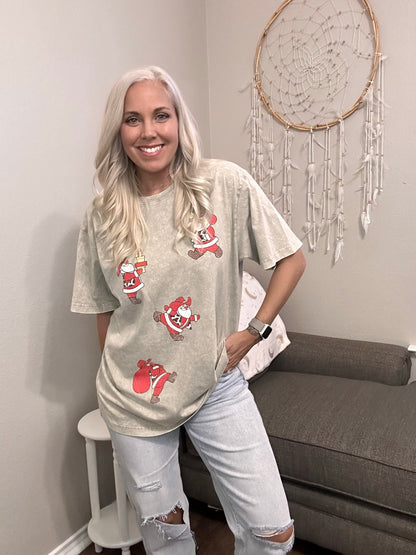 Howdy Santa Oversized Graphic Tee