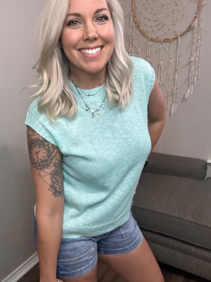 Ridin the Aqua Waves Sweater Tank