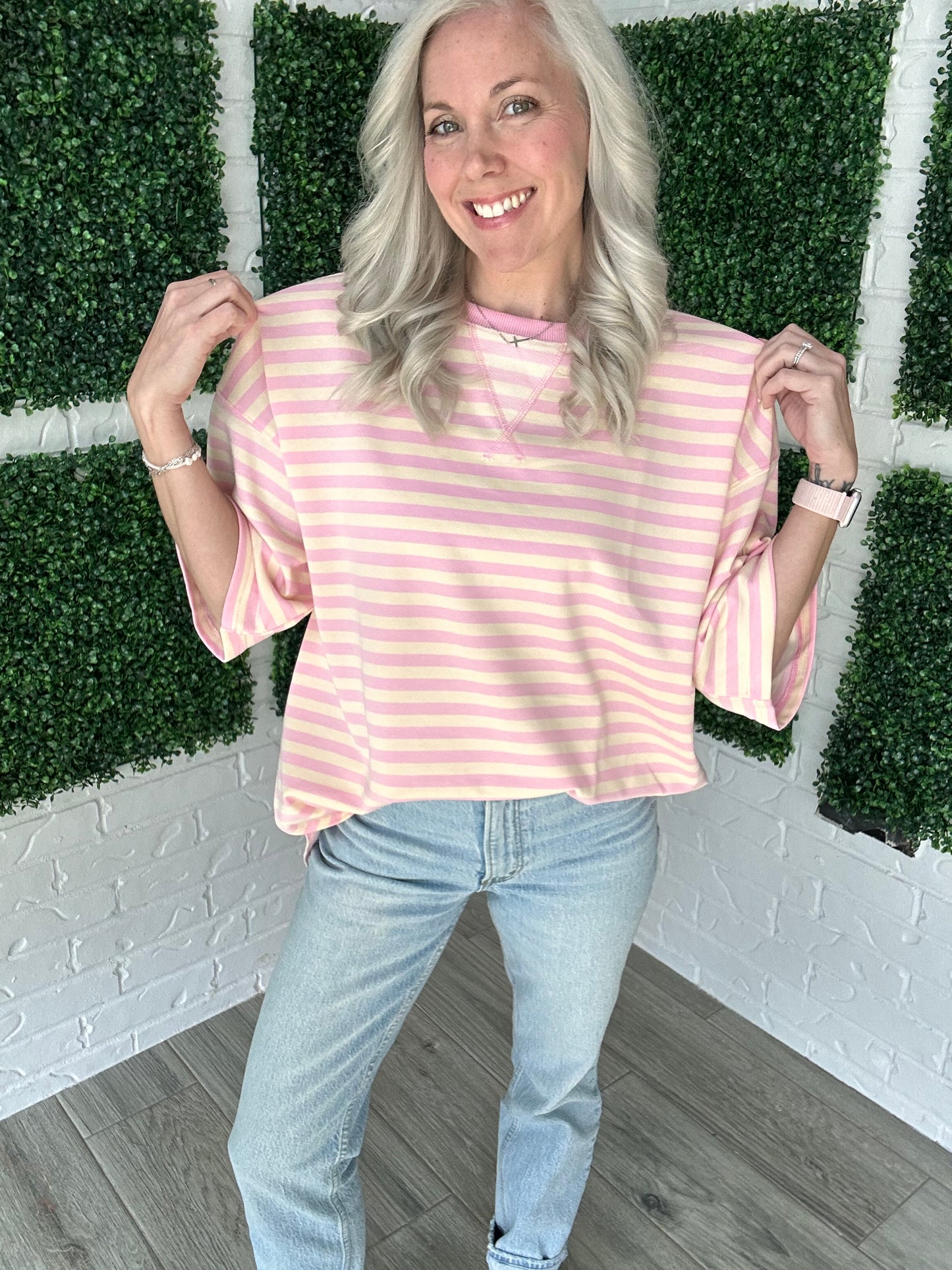 Prairie Stripe Oversized Top
