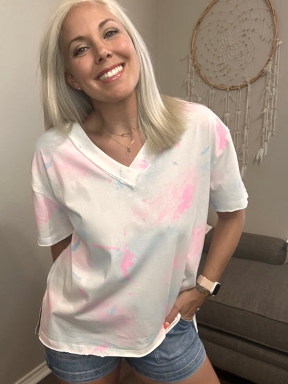 Penny Paint-splash V-neck