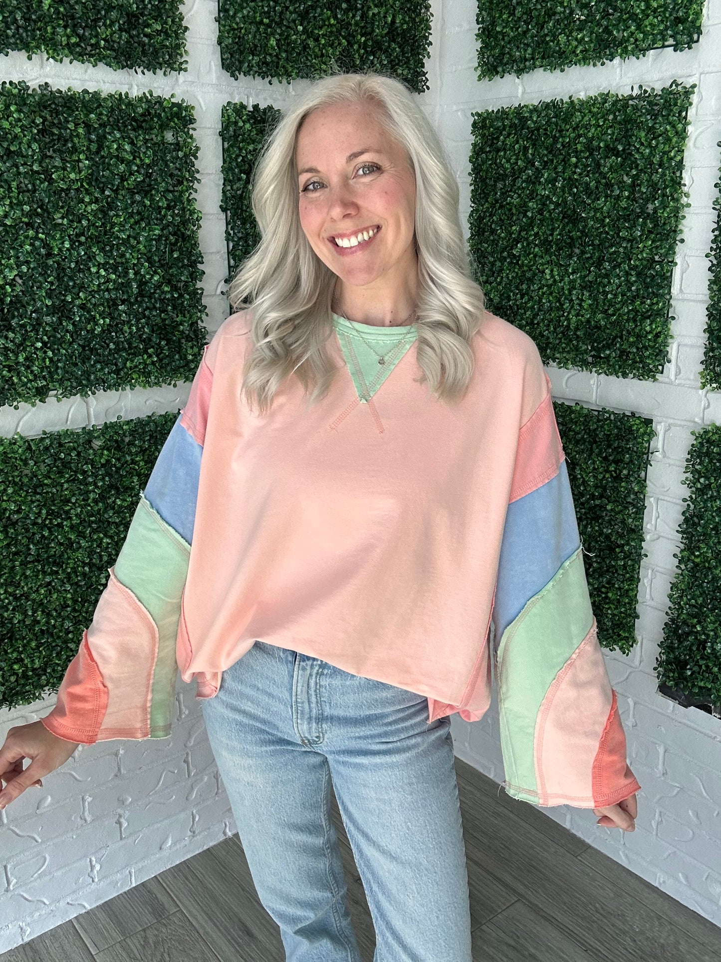 Pastel Horizon Colorblock Top