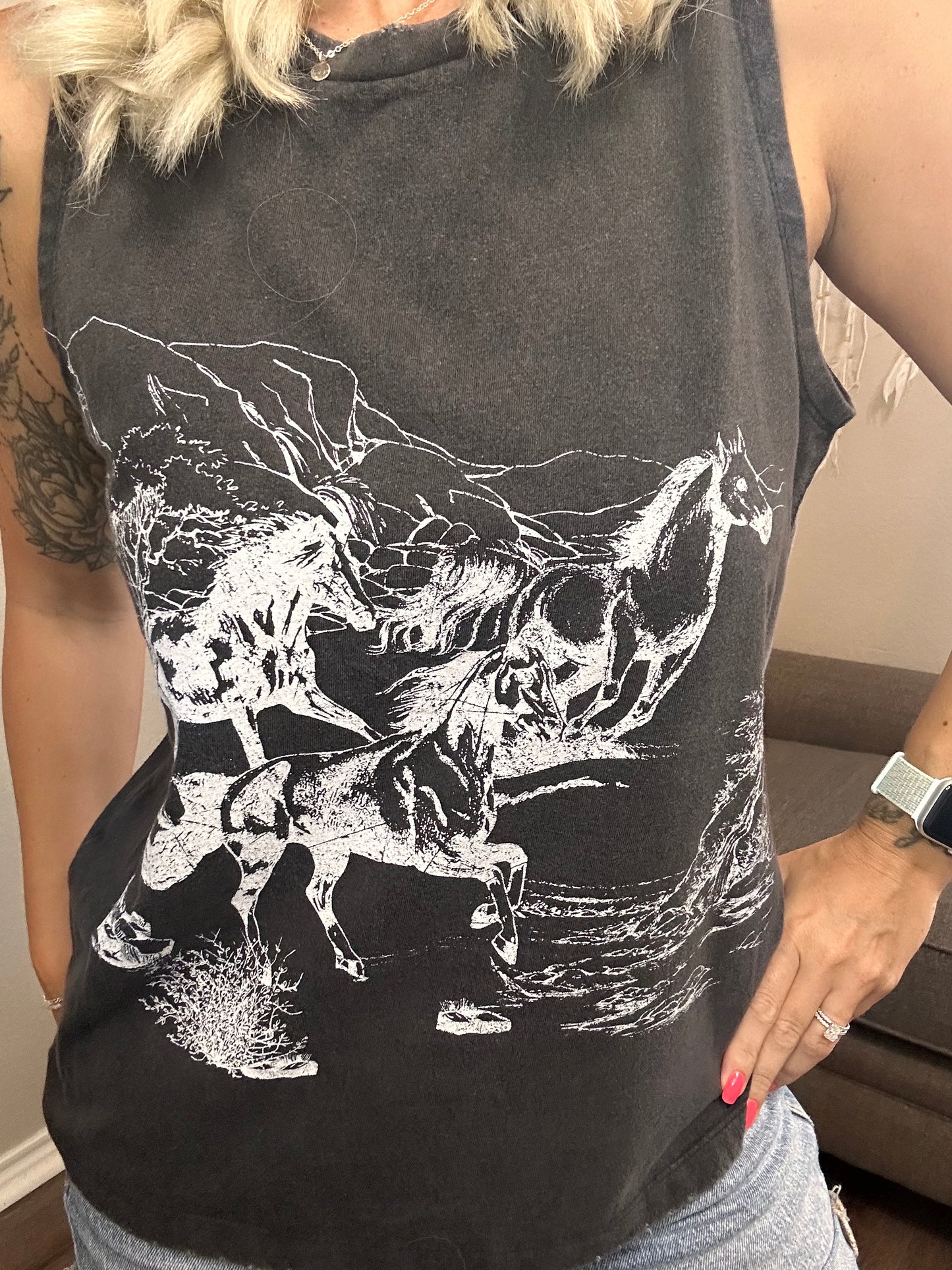 Wild Stallion Mineral Wash Tank Top