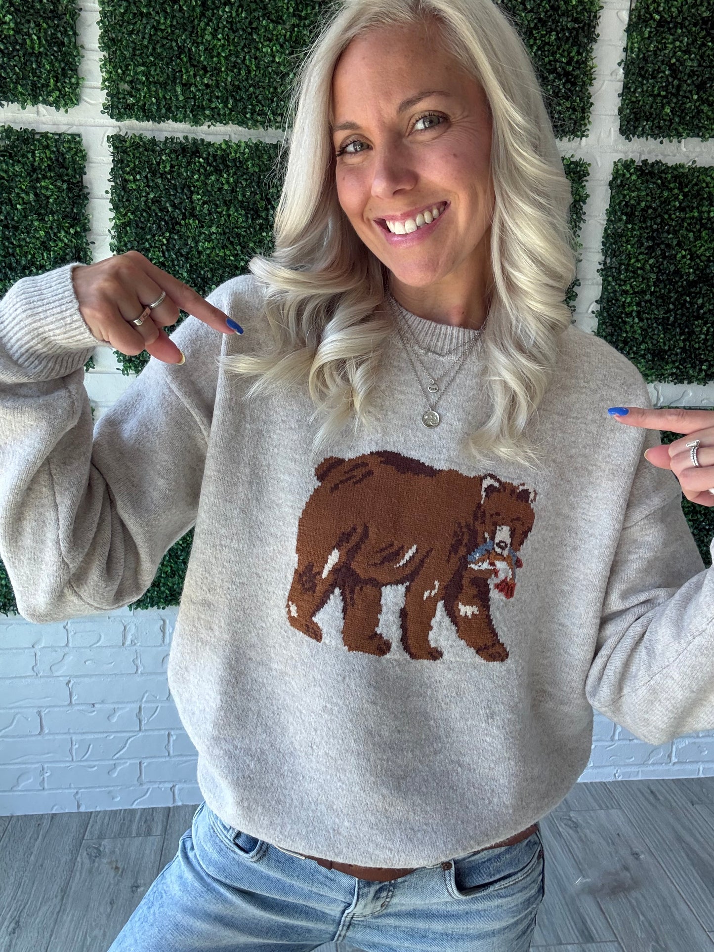 Bear Gone Fishin’ Sweater