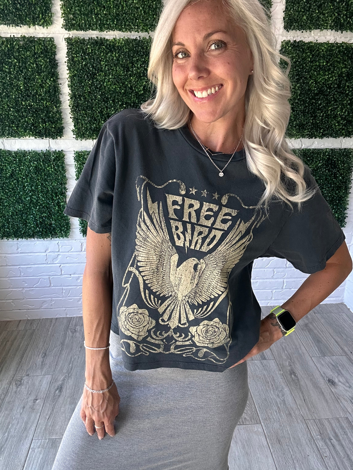 Free Bird Cropped Tee