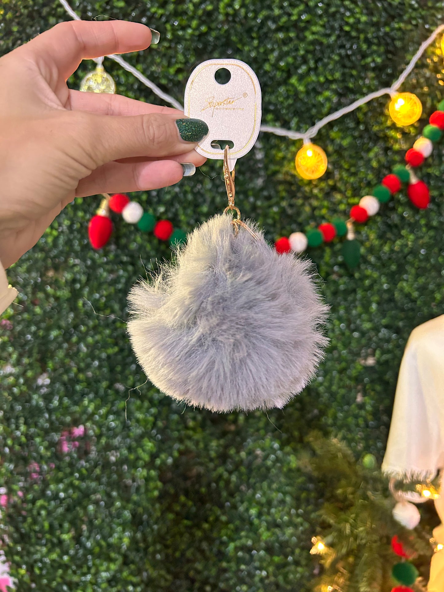 Fur Pom Pom Keychain