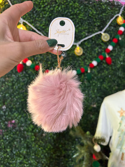 Fur Pom Pom Keychain