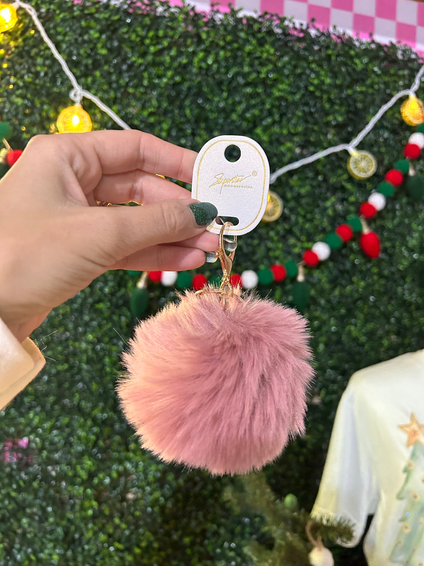 Fur Pom Pom Keychain