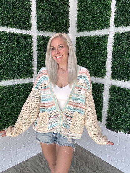 Coastal Cotton Candy Cardigan