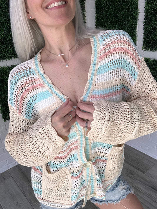 Coastal Cotton Candy Cardigan