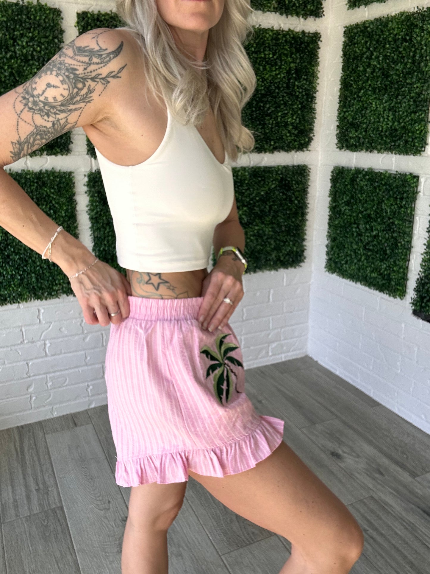 Pink Paradise Palm Short