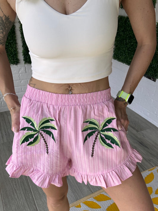 Pink Paradise Palm Short