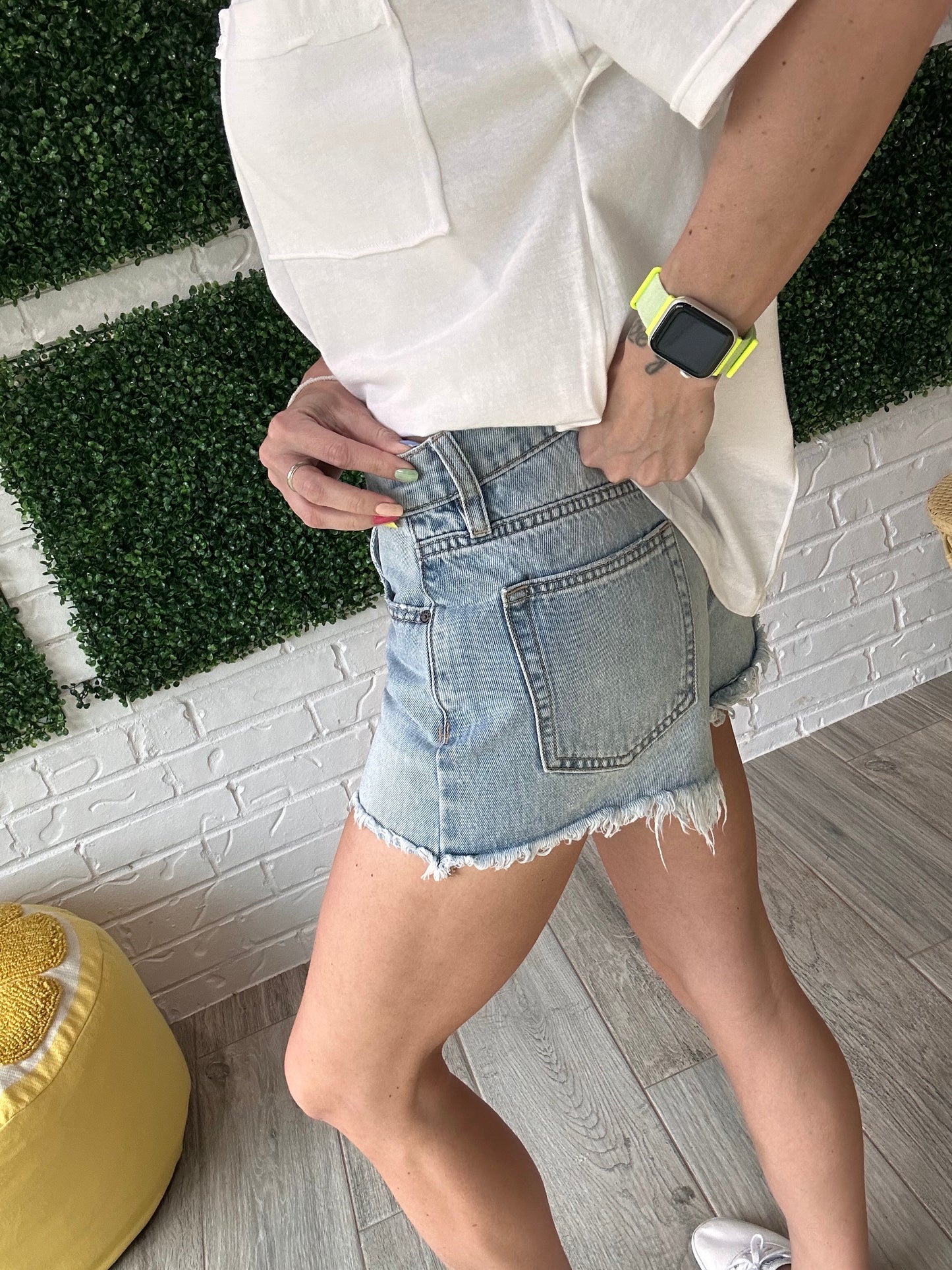 Sofie Light Wash Denim Short