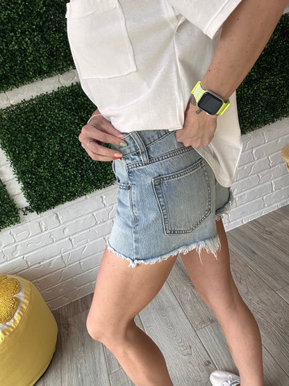 Sofie Light Wash Denim Short