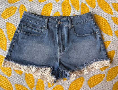 Lemon Lace Cutoffs