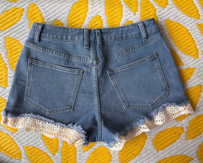 Lemon Lace Cutoffs