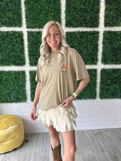 Yelena Long Horn Floral Graphic Tee