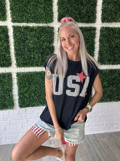Patriotic Patchwork Tank