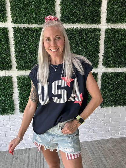 Patriotic Patchwork Tank