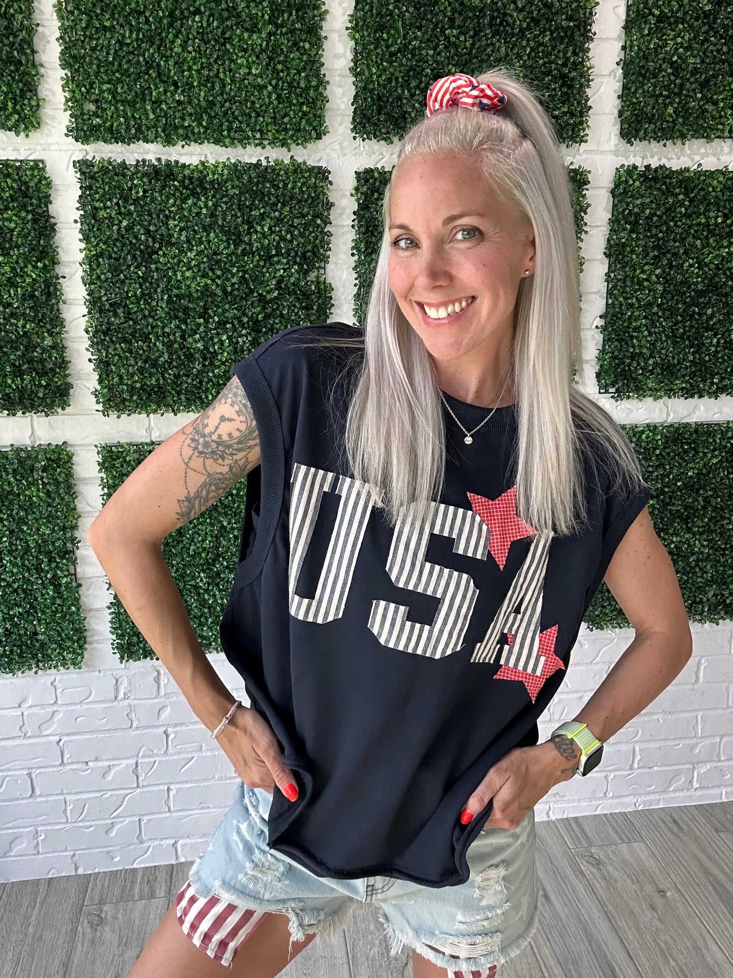 Patriotic Patchwork Tank