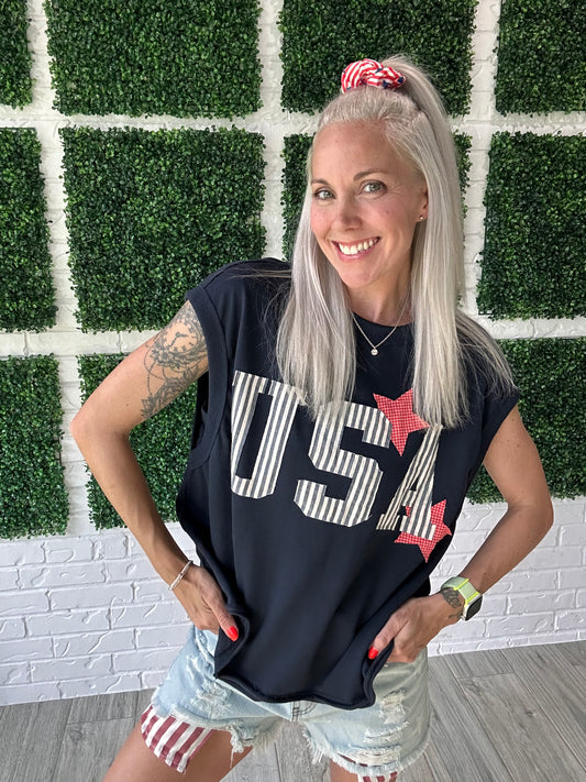 Patriotic Patchwork Tank