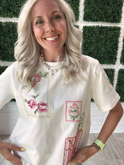 Stitched in Bloom Tee