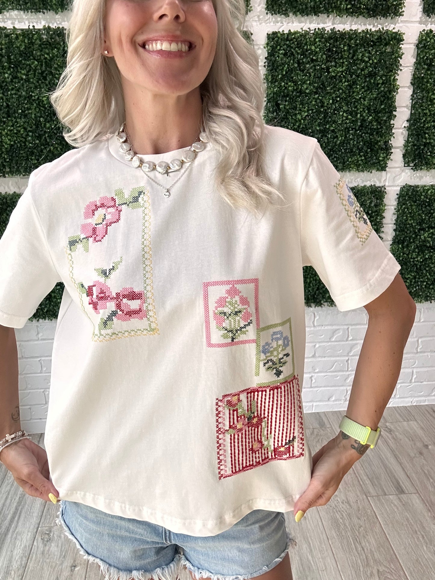 Stitched in Bloom Tee