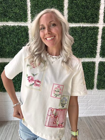 Stitched in Bloom Tee