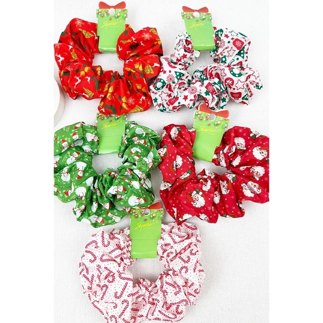 Big Size Christmas Fabric Hair Scrunchies